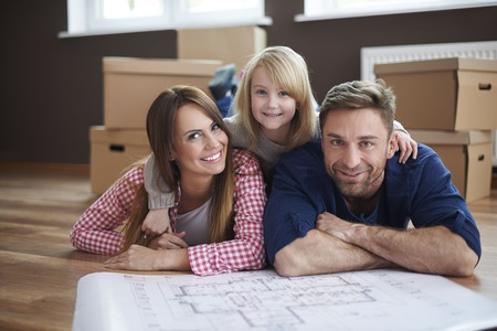 The Thompson family in their new neighborhood